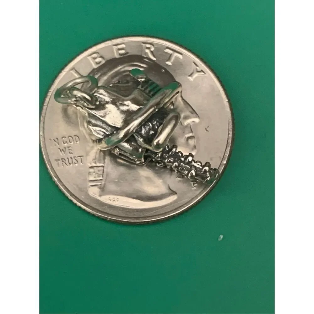 .925 Garden Chainsaw Sterling Silver Jewelry Charm #tools #UNIQUE tool